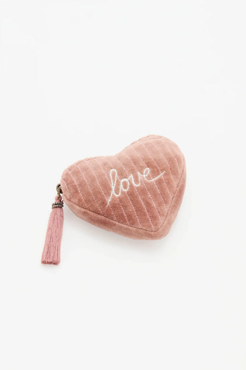 bolso heart velvet