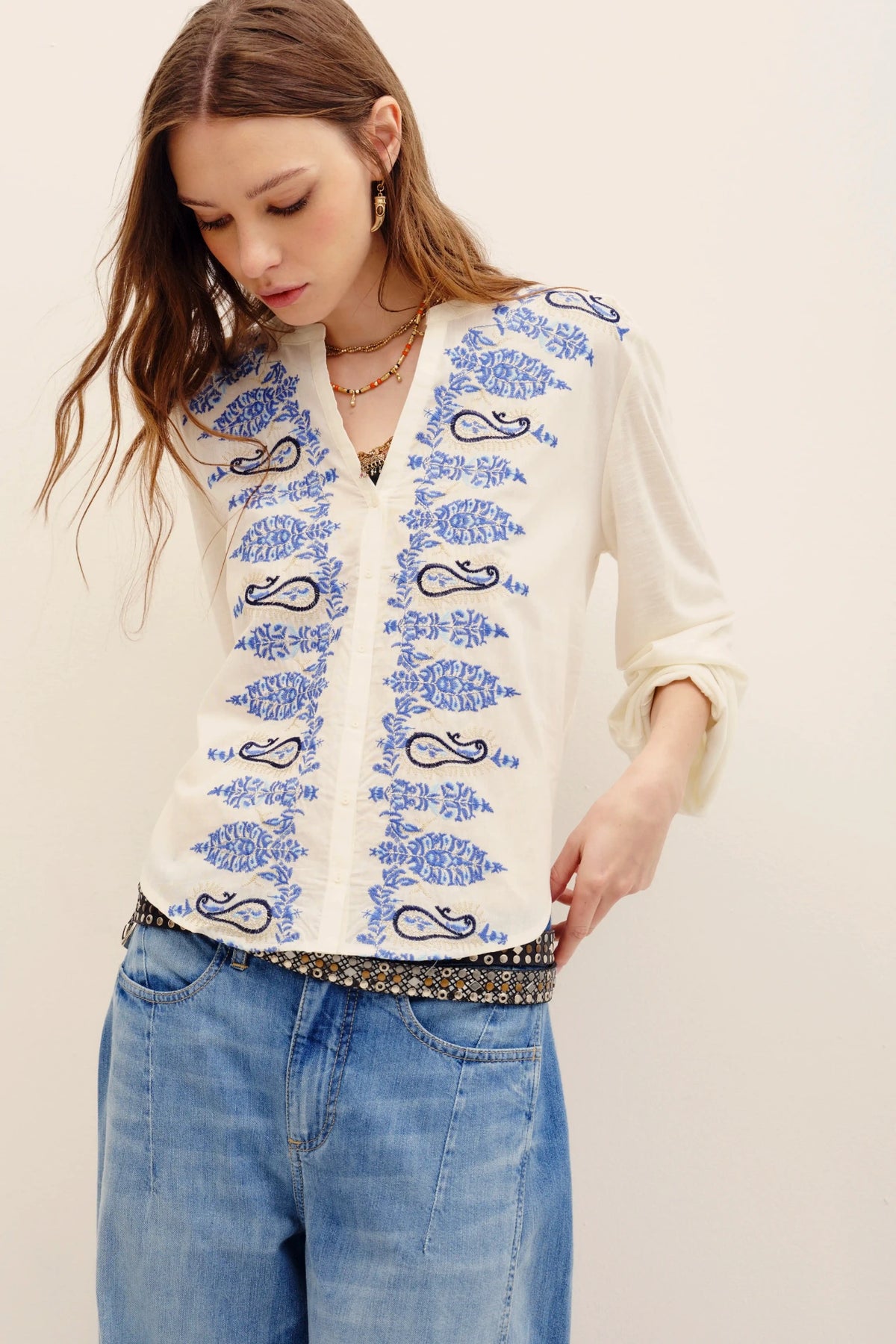 camisa amalita paisley