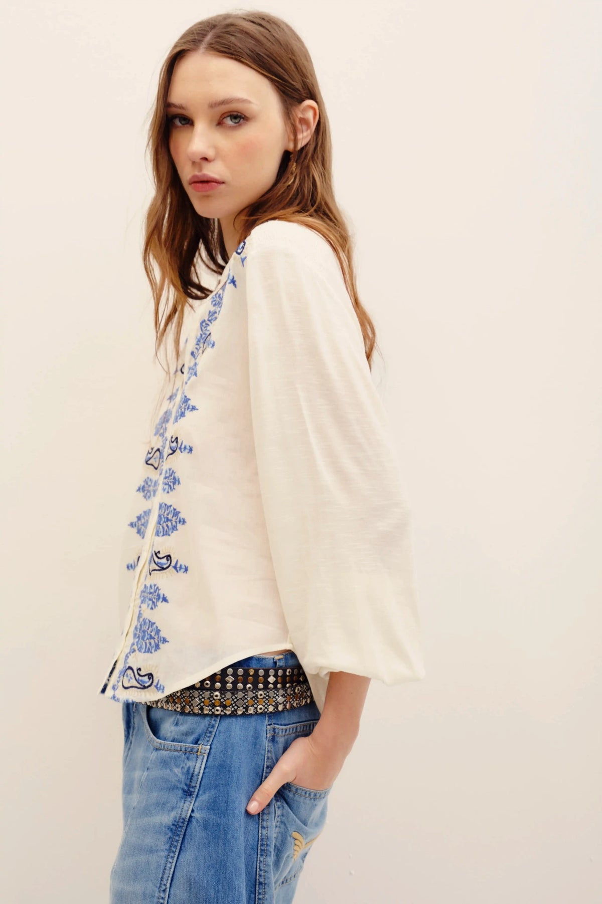 camisa amalita paisley
