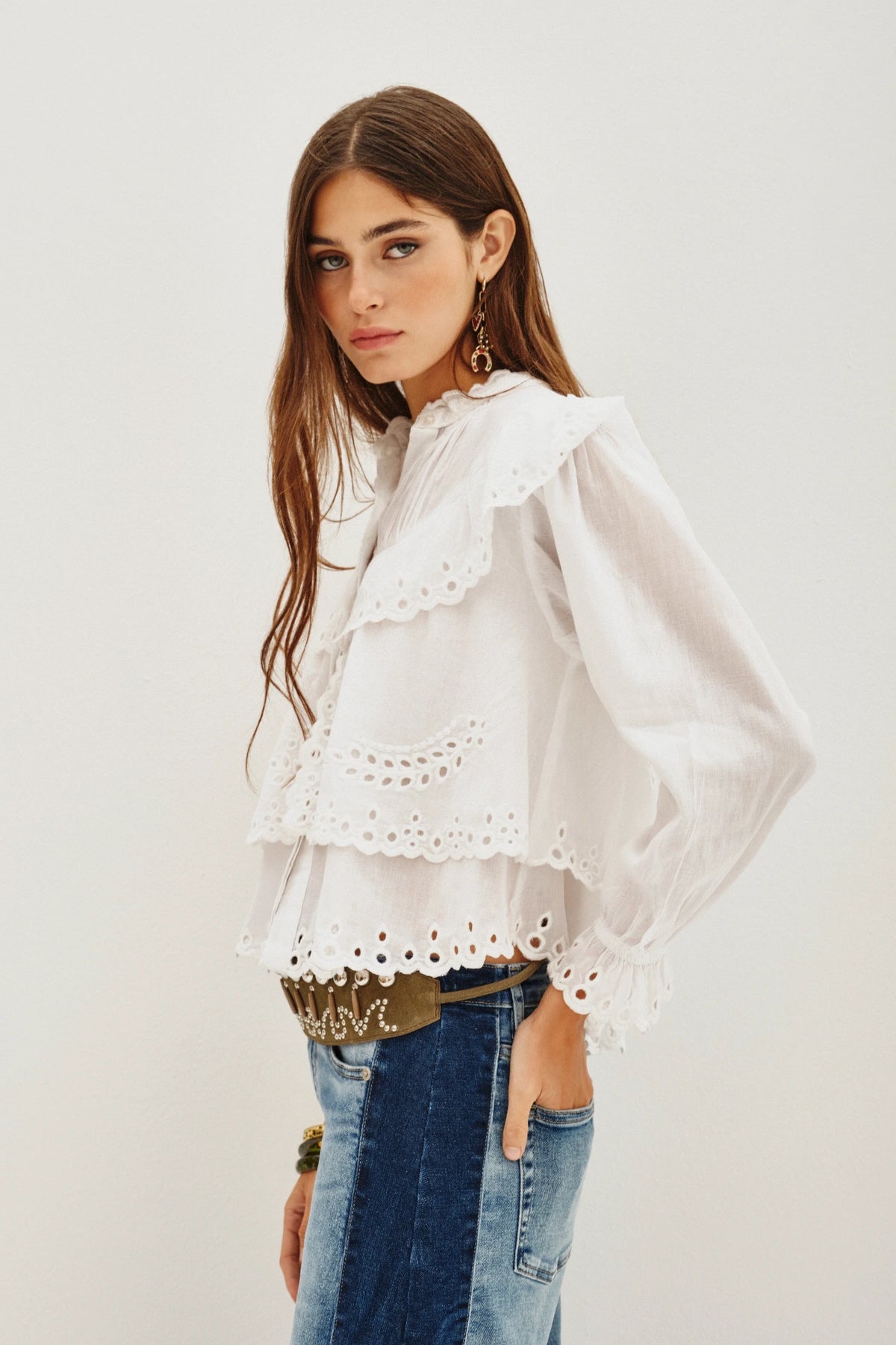 camisa belle lace