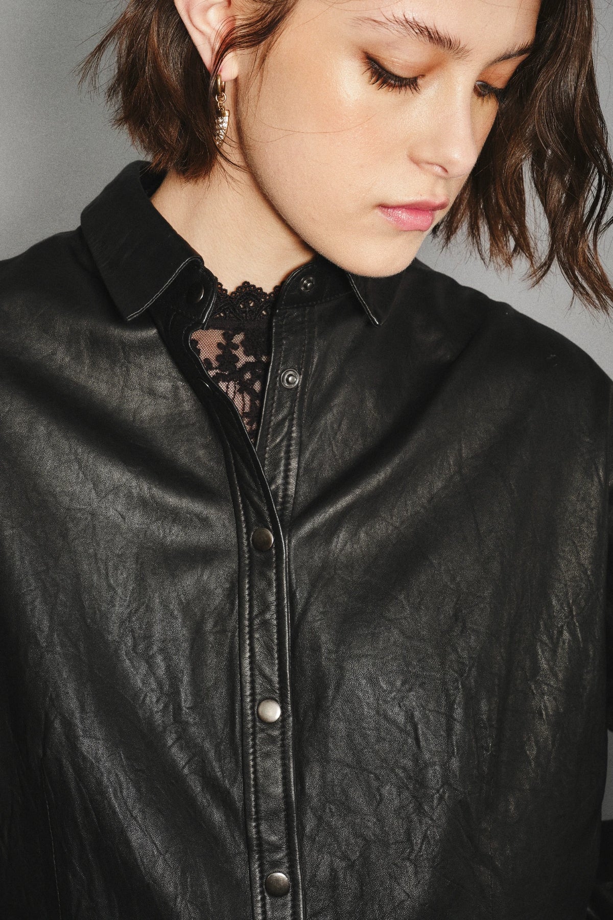 camisa boys cuero