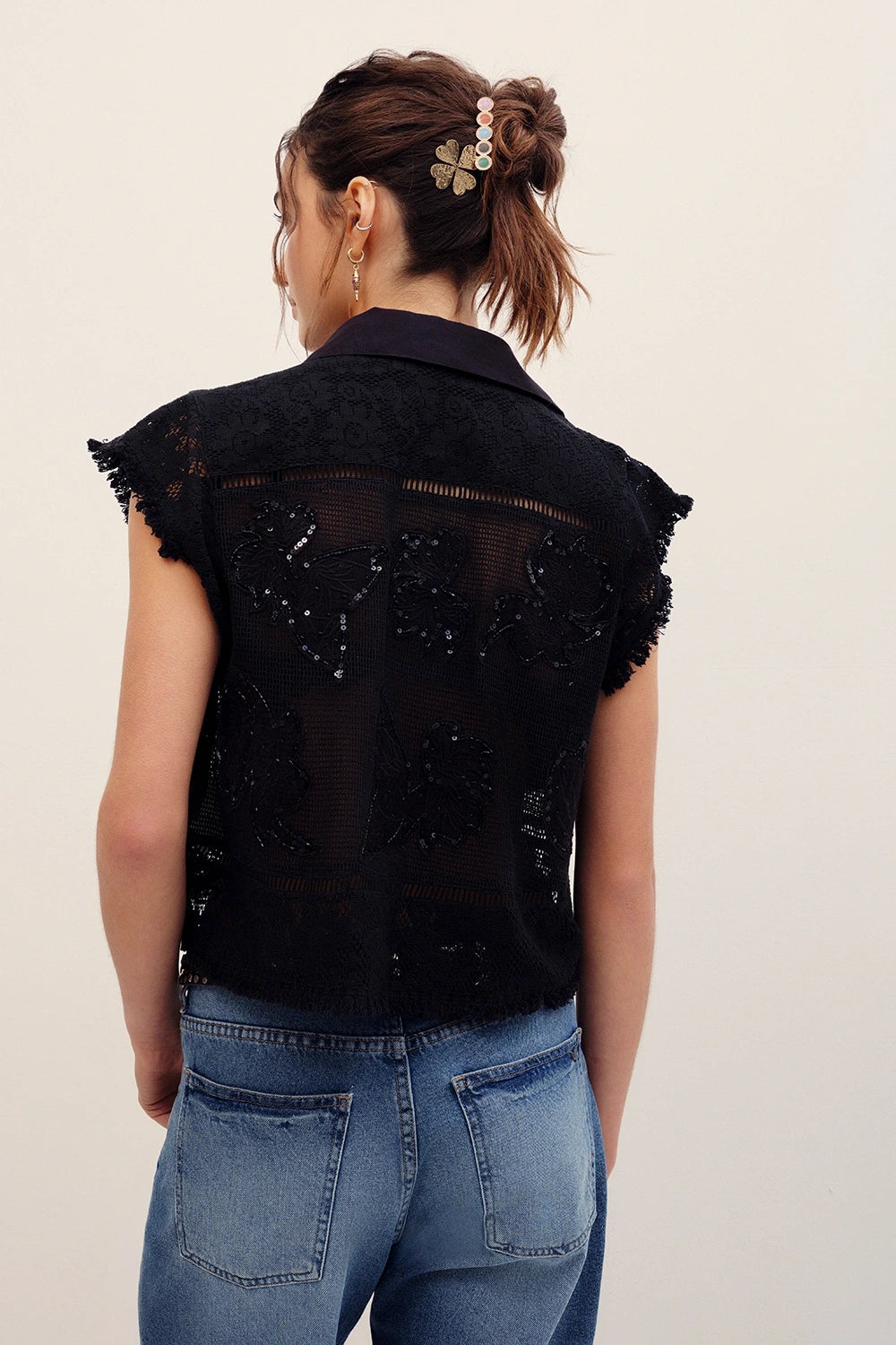 camisa meli broderie