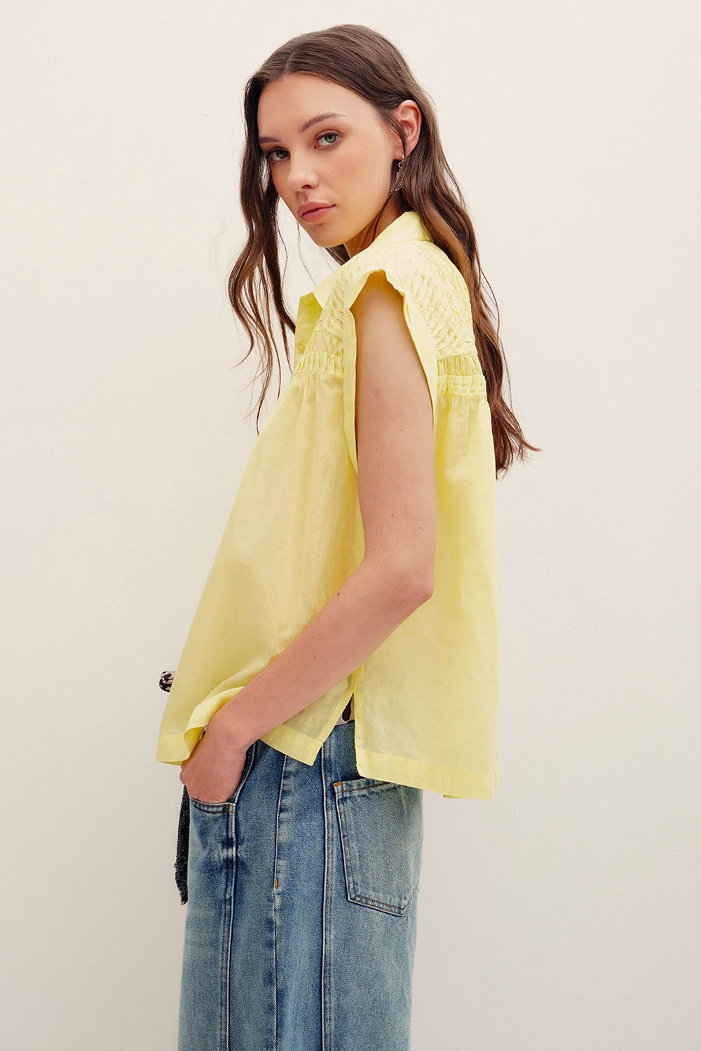 camisa meli pleats