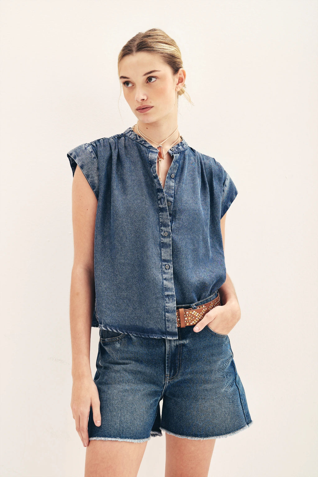 camisa meli tencel