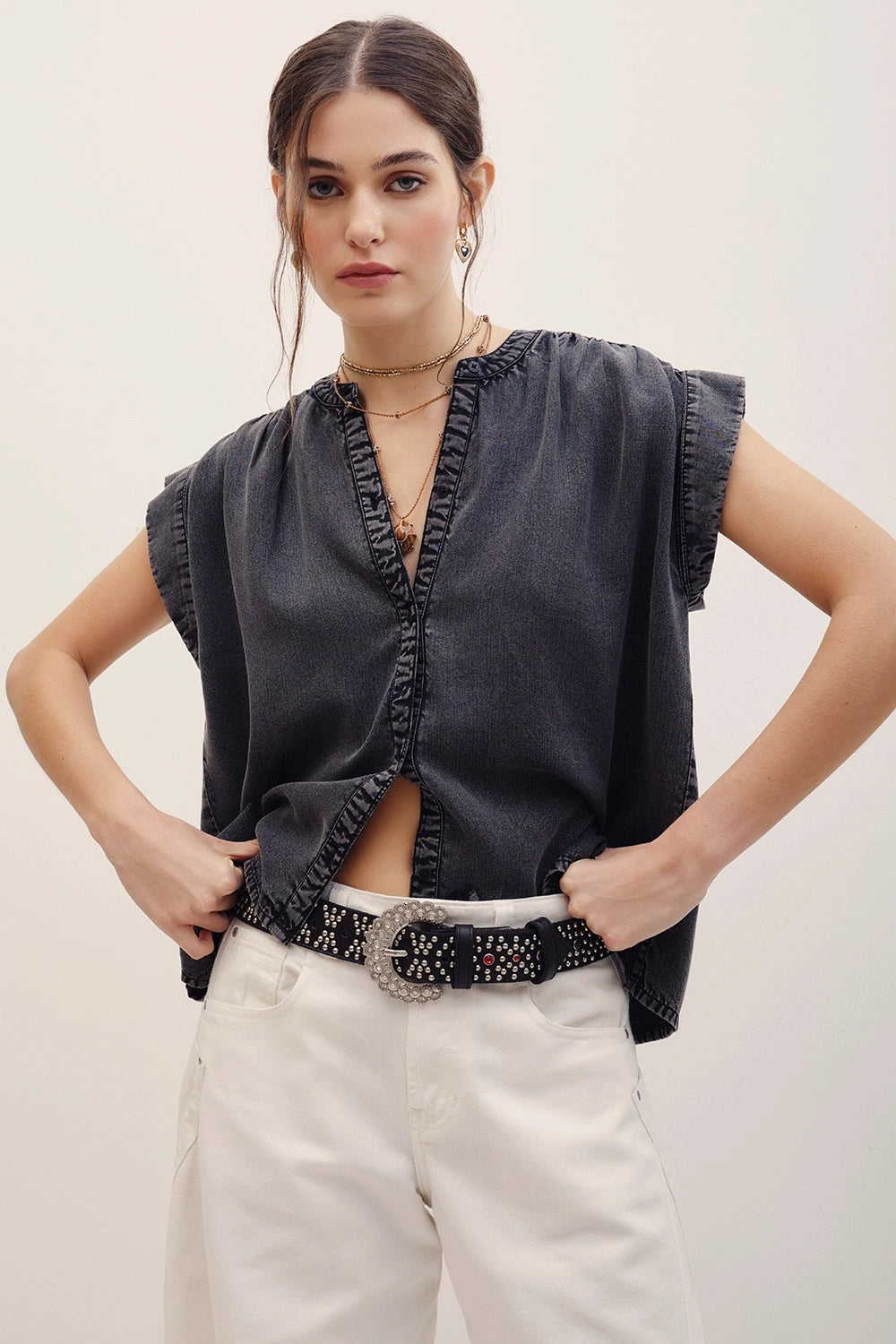 camisa meli tencel
