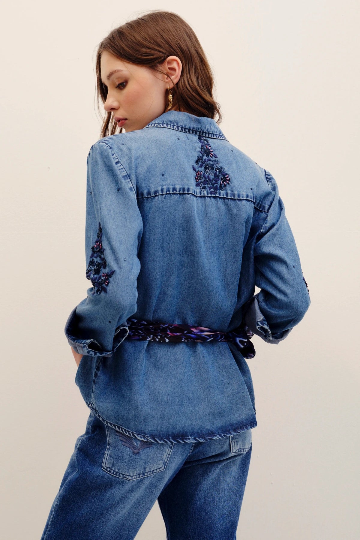 camisa metal gardenia