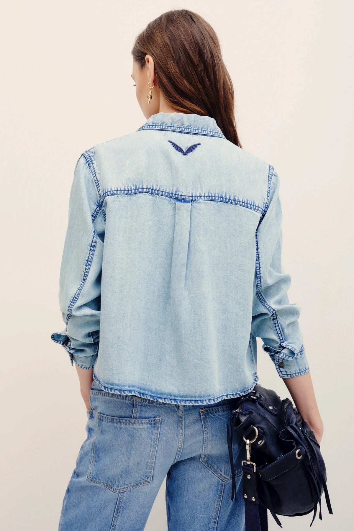 camisa tencel crop